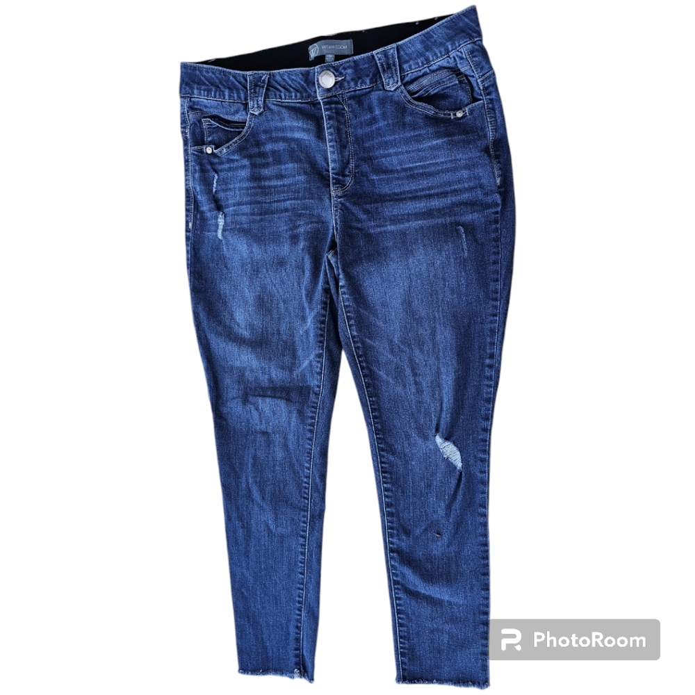 Wit & Wisdom distressed skinny high-rise denim Jeans women's size 14W